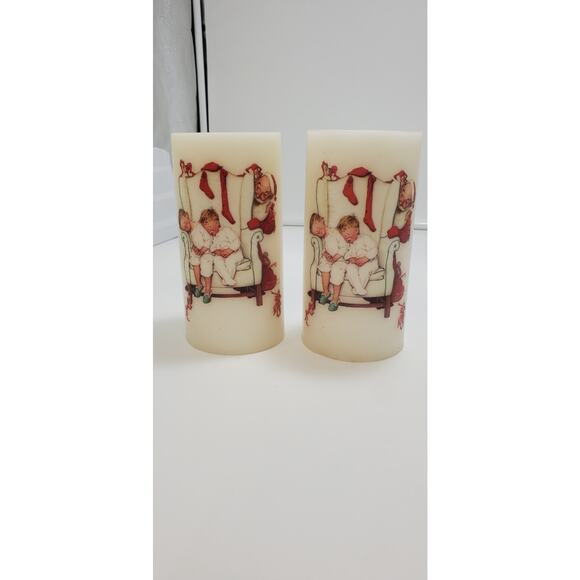 Vintage Hallmark Norman Rockwell Candles (Set of 2) PRE-OWNED - Picture 1 of 8